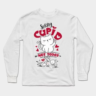 Valentines day Cat Cupid Long Sleeve T-Shirt